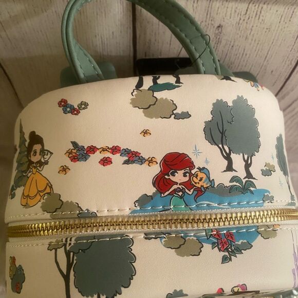 Loungefly Disney Princess Landscape Mini Backpack + cardholder